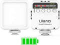 Ulanzi VL49 Mini LED Video Fill Light, 2000mAh Rechargeable Camera Light | CRI95 Adjustable Brightness, Design with 3 Expansion Cold Shoes, White Lighting for Canon Photography Tiktok Live Stream by ulanzi