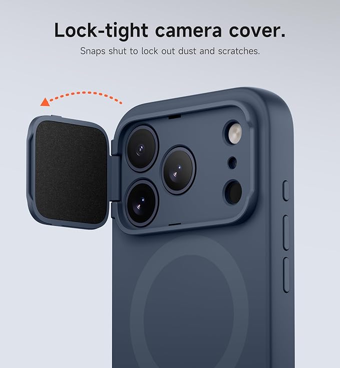 SURITCH for iPhone 17 Pro Max Case with Camera Control Cover, Camera Cover and Adjustable Kickstand, Compatible with MagSafe, Shockproof Bumper Protective Cases 6.9 Inch, Blue - Image 4