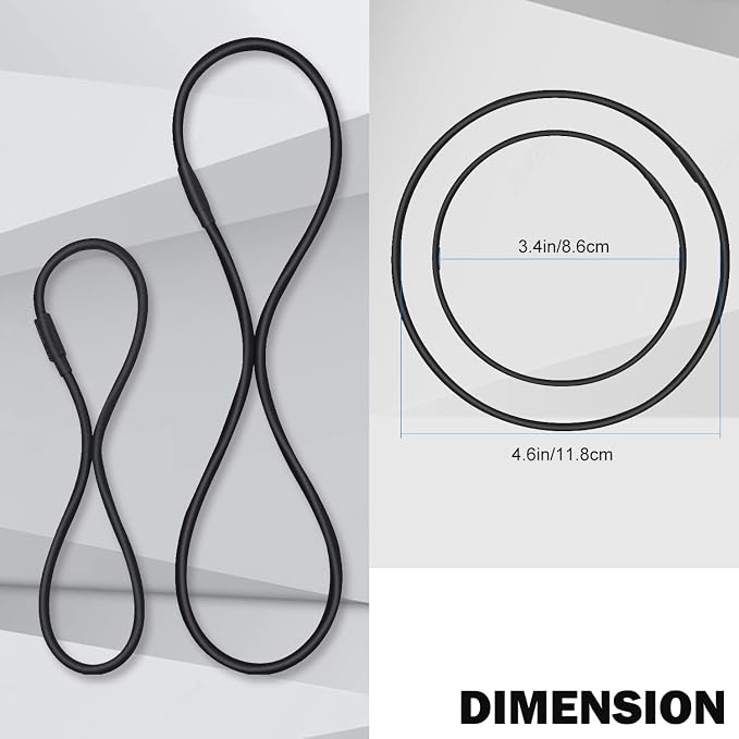 Universal Elastic Bands Replacement, Anti-aging Rubber Ring for Microphone Shock Mount Holder Clamp Clip, Set of 4 (Black) - Image 3