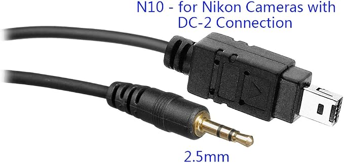 PHOLSY 2.5mm N10 Off-Camera Remote Cable for Nikon | Compatible with Nikon Z5 Z6 Z6II Z7 Z7II D750 D780 D7500 D7200 D7000 D5600 D5500 D5300 D3300 D600 P7700 P7800 P950 MC-DC2 - Image 2