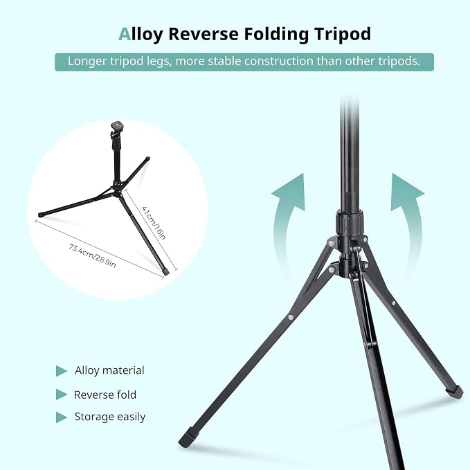 Aureday 14inch iPad Ring Light with Tripod Stand, 62inch Selfie Tripod Light Ring with Phone&Tablet Holder for Recording, 20W LED Circle Light with Wireless Remote for Tiktok, Makeup, Live Streaming - Image 4