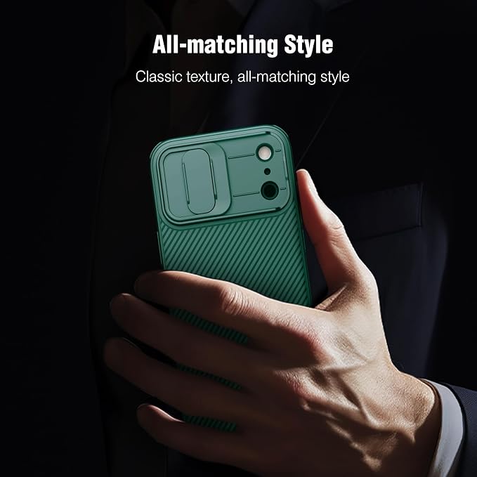 Nillkin Camshield Case for iPhone 17 Pro Max Case, [Built-in Dual Camera Cover][Slim Profile] [Military Grade Drop Protection] Shockproof Bumper Phone Case 6.9 inch 2025 Green - Image 6