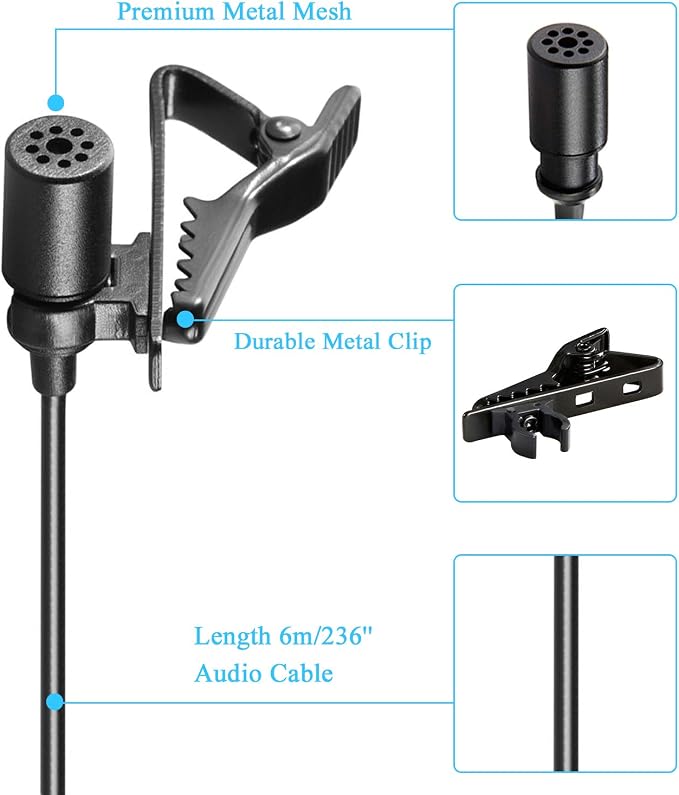 BOYA by M1 Collar Microphone for Smartphones Canon Nikon DSLR Cameras Camcorders Audio Recorder PC - Image 6