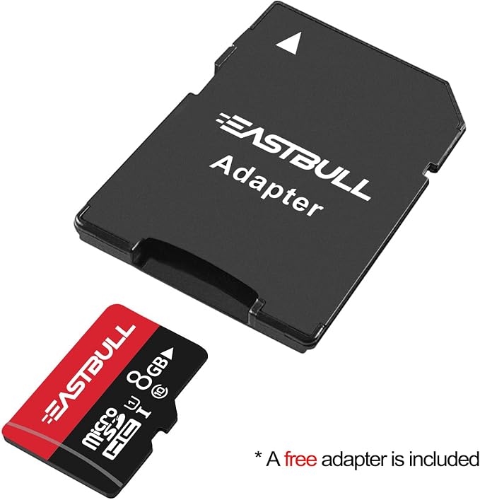 EASTBULL 8GB 10-Pack of Micro SD Card Class 10 UHS-I U1 SDHC SD Cards Pack | 90MB/s Full HD Video Memory Cards 8 G for Surveillance Security Cam, Camera (10 Units, 2 Adapters) - Image 2