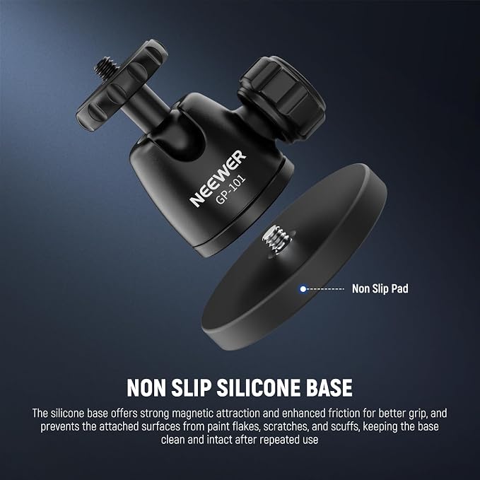 NEEWER Basics Magnetic Action Camera Mount for Car Video Recording, GP-101 | Compatible with GoPro DJI Action 6 Osmo 360 Pocket 4P 4 3 Xtra Muse Insta360 Luna Ultra X5 X4 X3 Ace Pro AKASO Accessories - Image 5