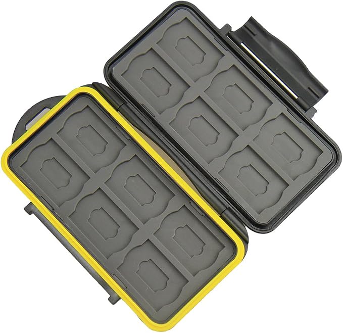 JJC MC-SDMSD24 Water-Resistant Holder Storage Memory Card Case for 12 SD Cards + 12 Micro SD Cards - Image 4