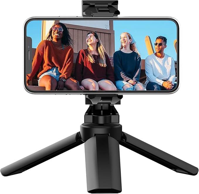 Anozer Mini Tripod with Universal Phone Holder & Cold Shoe, Camera Tripod | Lightweight Phone Stand & Camera Tripod, Compatible with iPhone 14 Pro Max/14 Pro, GoPro, Webcam, Mini Projector - Image 8