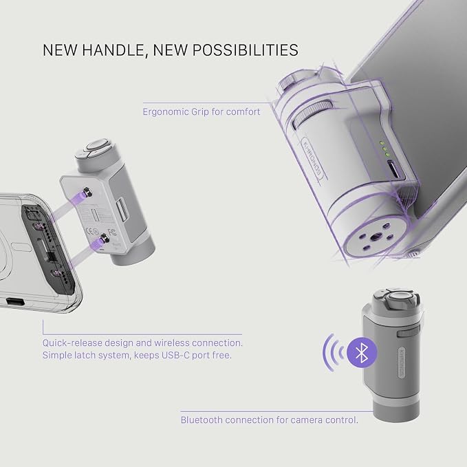 Tilta Khronos Lite Creator Kit | Compatible with iPhone 17 Pro | Professional Camera Rig for Phone Filmmaking | Bluetooth Handle, ND & Polarizer Filter Set - Light Gray | Bluetooth control handle with VND and polarizer filters for filmmaking, content c... - Image 6
