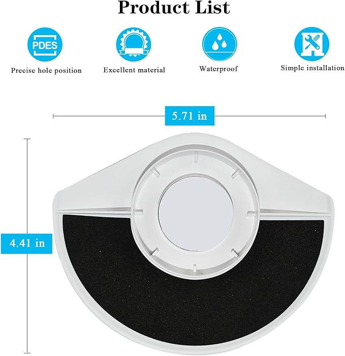 Sun Rain Shade Camera Cover Compatible with Ring Outdoor Cam Plus | Camera Shield Protective Case for Resistant UV, Easy to Install (White) - Image 7
