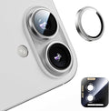 MAGIC JOHN for iPhone 17 Camera Lens Protector [Alignment Kit&1:1 Invisible Fit] 9H Aerospace Tempered Glass, Ultra HD, Metal Individual Ring，Case Friendly, Set of 2,Sliver by MAGICJOHN