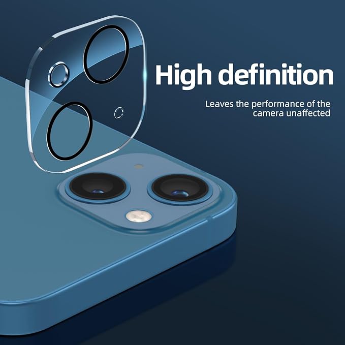 NEW'C 3x for iPhone 13 Screen Protector (6.1 inches)+ 3x Camera Lens Protector, Sensor Protection + Dust Plug - Case Friendly Tempered Glass Film, Ultra Resistant - Image 4