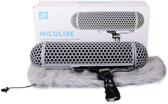 Micolive Microphone Windshield Blimp Windscreen Style Protect Cage and Shock Mount Suspension System Compatible with Rode NTG1 NTG2 NTG3 NTG4+ AT875R Line MKE 600 Series Shotgun Microphones etc - Image 7