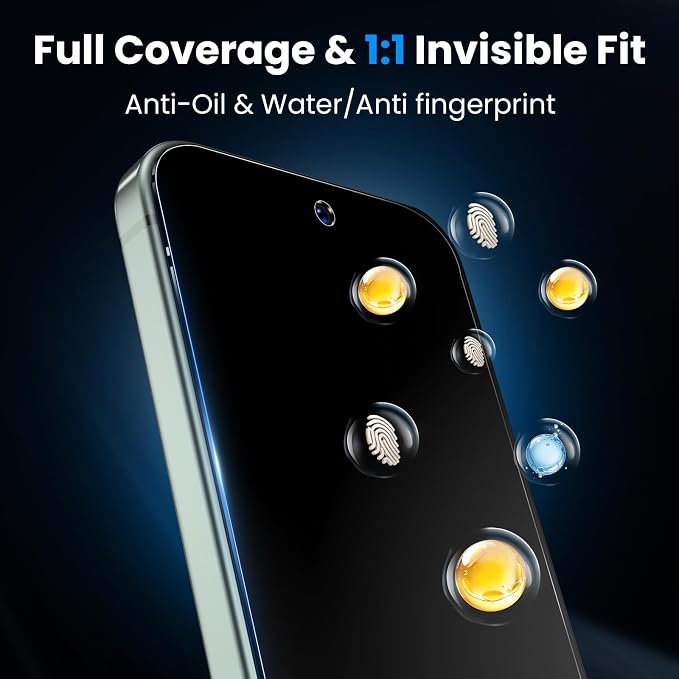 for Google Pixel 11 Pro Privacy Screen Protector Tempered Glass | Camera Lens Protector, Support Fingerprint Unlock, Anti Spy Film, Fit Lens Cutouts, Case Friendly, Easy Install, 2+2 Pack - Image 5