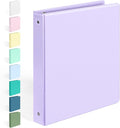 BinderX 3 Ring Binder 1 Inch, 1" Clear View Binder, Lavender, Letter Size | Extra Durable, PVC-Free, Customizable, Interior Pockets, 175-Sheet Capacity, Eco-Friendly, Reinforced Hinge, School, Office by Sooez