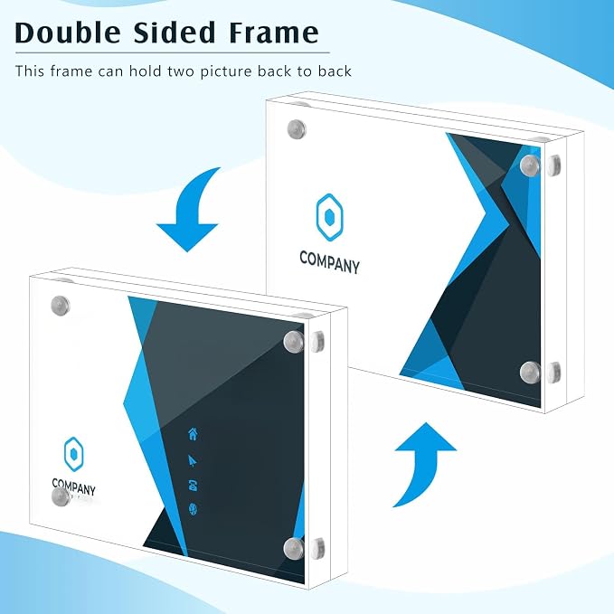 Kigley 16 Pcs 2.5 x 3.5 Inch Mini Acrylic Picture Frames, Clear Acrylic Photo Business Card Frame Desktop Display Double Sided Wallet Size Frame Freestanding Frames for Film Photos Cards Stamp - Image 4