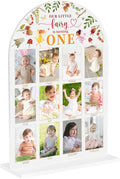 My First Year Photo Board Baby Milestone Signs One Year of Baby Photo Board, Best Babies Keepsake 10x14 Inches Acrylic Sign Decor Fits 2" x 3" Photo A17 by WelcometoMgfyfghj