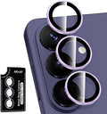 for Samsung Galaxy S26 Plus Camera Lens Protector, Individual Metal Ring Tempered Glass Lens Cover, [Strong Adsorption] Scratch Resistant Ultra-Thin HD Clear Lens Cover, 1 Set-Purple Ring by Btscase