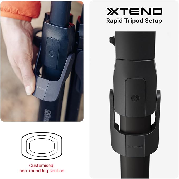 Manfrotto ONE Photo, Aluminum Tripod, 26.4 lbs Load, 90° Horizontal Column, XTEND Legs Fast Setup, Sliding Center Column, Modular Feet, Professional Photo Tripod for DSLR & Mirrorless Cameras - Image 4