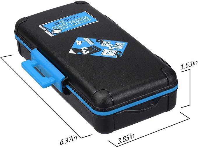 LENSGO Camera Battery Memory Card Case, Memory Card Hard Protector Case Water-Resistant Anti-Shock Storage Box for 3 Camera Batteries 3 XQD or 3 CF Cards 6 SD Cards（Blue） - Image 8