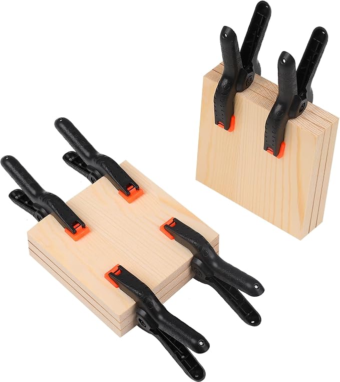 8 Pack Spring Clamps, 4.5inch Plastic Clips, Small Backdrop Clips, Clamps Heavy Duty, Spring Clips for Crafts, Backdrop Stand, Woodworking, Photography Studios (Black) - Image 6