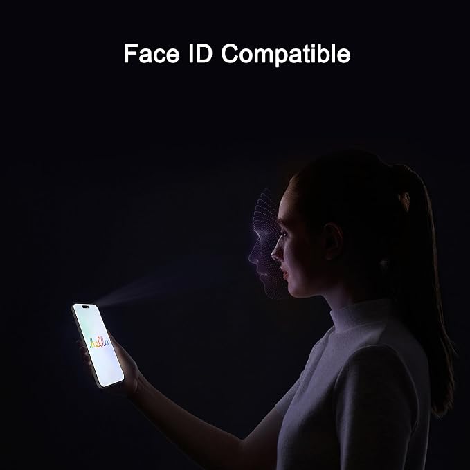 Ailun Privacy Screen Protector+Camera Lens Protector for iPhone 15 Pro | 3+3 Pack, 6.1 inch, Installation Frame, Dynamic Island Compatible, Anti Spy Private Tempered Glass, HD - Image 5