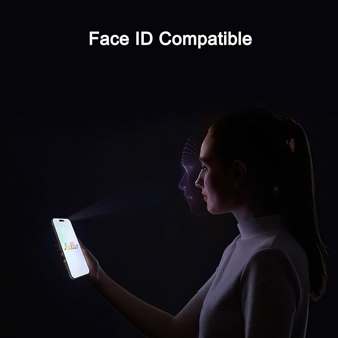 Ailun Privacy Screen Protector+Camera Lens Protector for iPhone 15 | 3+3 Pack, 6.1 inch, Installation Frame, Anti Spy Private Tempered Glass Film, Case Friendly, HD - Image 5