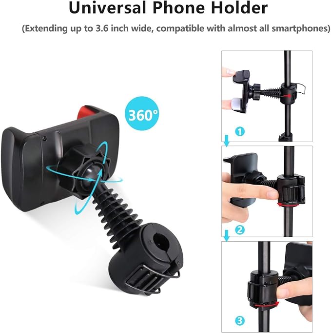 UBeesize 10" Ring Light with Overhead Phone Mount - Image 4
