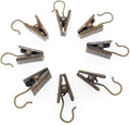 Coideal Small Bronze Curtain Clips, 100 Pack Metal Brass String Party Lights Hanging Hooks for Home Decoration, Photos, Art Craft Display and Indoor Activities Supplies by Coideal
