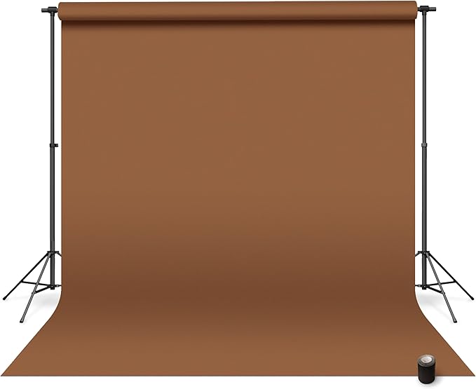 Denny Mfg Seamless Paper Backdrop for Photoshoot, Espresso Brown, 86" x 36' | Photoshoot backdrop, Matte Finish for Portraits, Product Photos and Video Shoots, with Free Roll Gaffer Tape (2 in x 13 ft) by Unknown