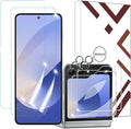 BIGFACE [6 in 1 for Samsung galaxy Z Flip 6 Screen Protector,2 pack galaxy Flip 6 EPU Film Screen Protector + 2 Pack Tempered Glass Back Screen Protector + 2 Pack Camera Lens Protectors by Wehaveaprofessionalteam