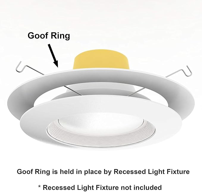 25 Pack Gloss White Goof Trim Ring for 8" Inch Recessed Can Lighting Down Light, Outer Diameter 8.6 Inches, Inner Diameter 6.2 Inches - Image 7