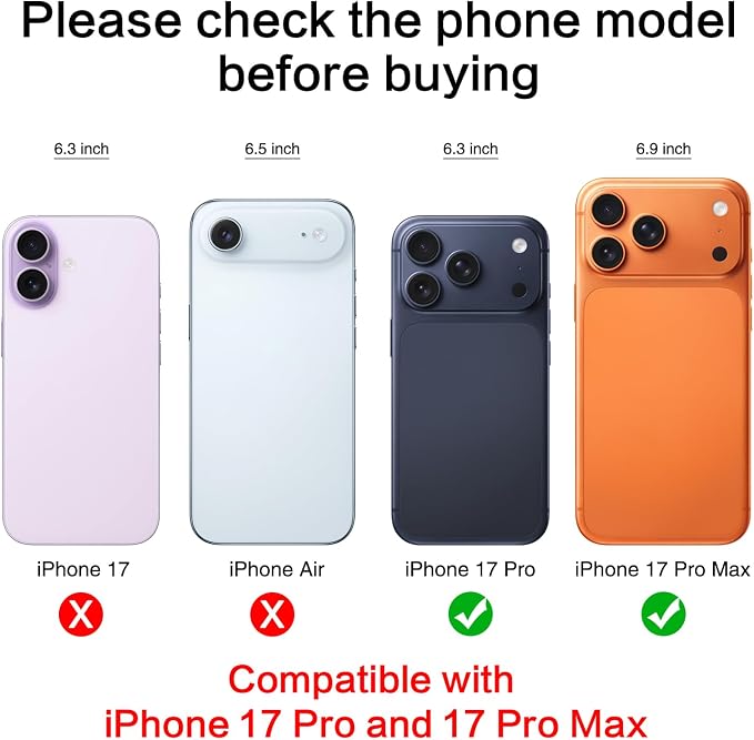 for ASDAWN Back Rear Camera Lens Glass Replacement for iPhone 17 Pro Max and 17 Pro Camera Glass Lens Replacement with Pre-Installed Adhesive + Repair Tool Kit + Installation Manual - Image 2