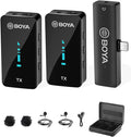 BOYA BY-XM6-K6 USB C Wirele Lavalier Microphone with Charing Case OLED Dispaly Wireless Lapel Mic for Android/Laptop Type C Smartphone YouTube Tiktok Vlog Podcast Video Recording by BOYA
