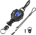 CB Mic Holder, Retractable CB Radio Microphone Hanger with 28" Stainless Steel Cord, Heavy-Duty Mic Tether with Adjustable Mount Kit & D-Ring with Screw, Perfect for Truck Drivers, Type-B by JaunniQir