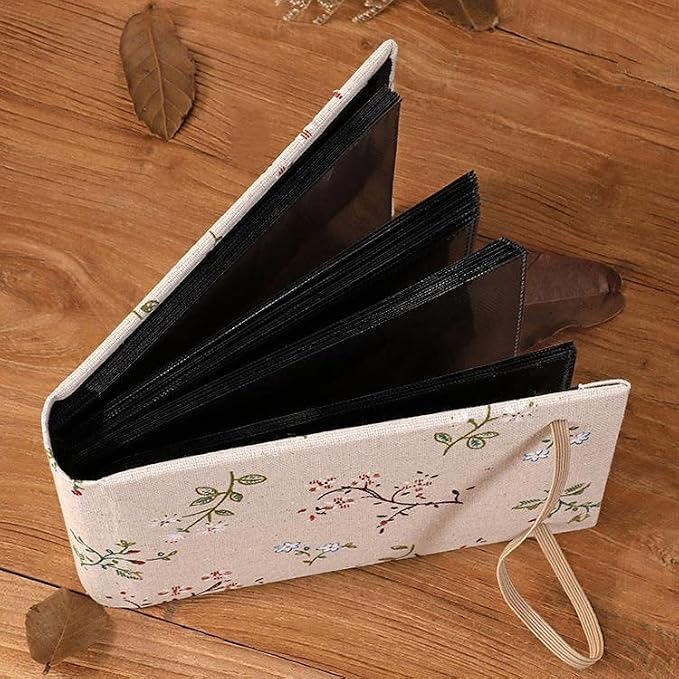 Photo Album 4x6, Soft Fabric Cover Pictures Photo Albums Memory Book for Family Baby Wedding Anniversary Birthday (Green, 200 Pockets) - Image 3