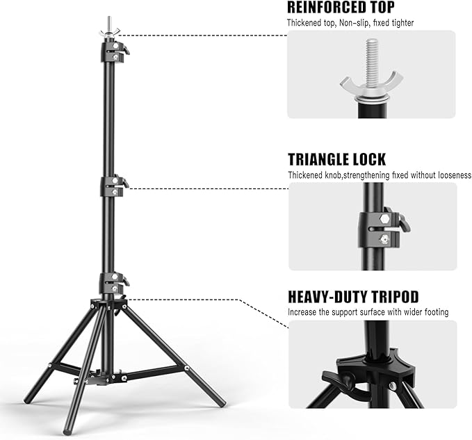 10x20FT Backdrop Support Stand for Photography，Adjustable Width & Length Backdrop Stand Background Support System Kit for Photo Video Studio Shooting, Party, Outdoor, Wedding - Image 5