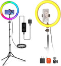 NEEWER 12" Ring Light with Stand Tripod Compatible with iPhone, 24W LED RGB Lighting with Phone Holder for Selfie Studio Photography Video Recording Makeup Lash Streaming, 2500-10000K CRI95+, RH12C by Neewer