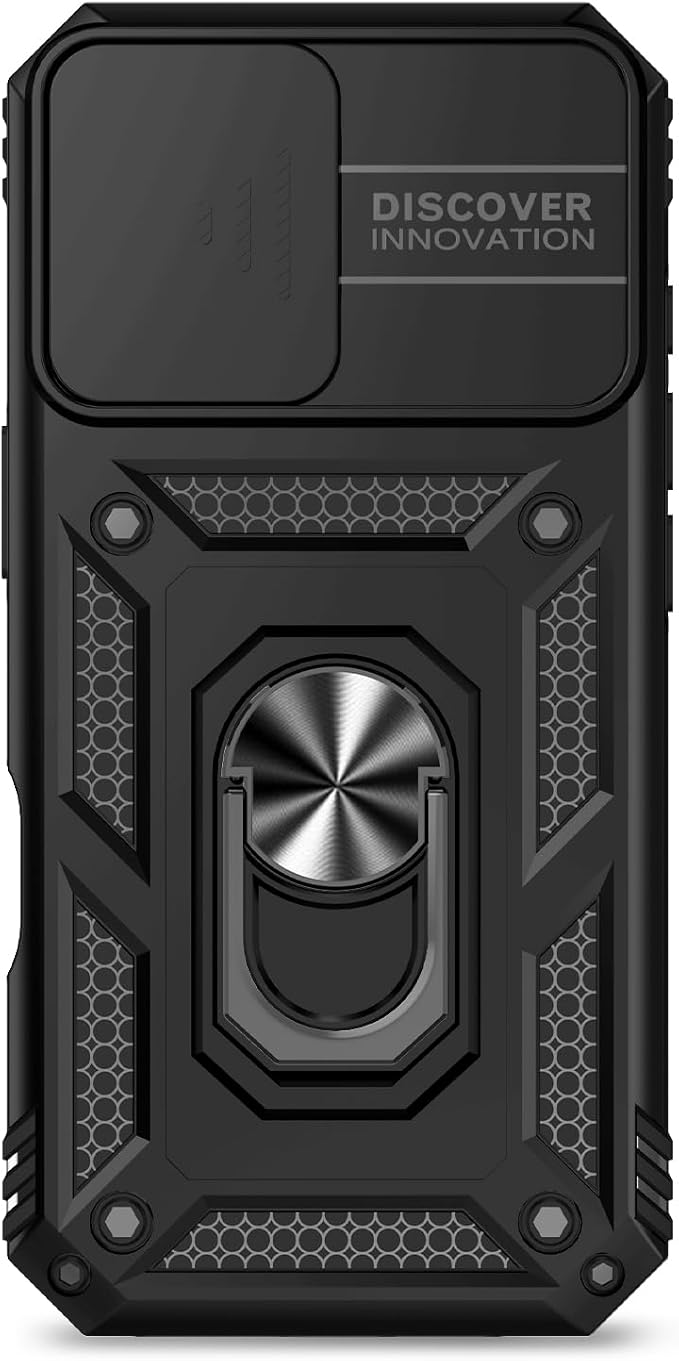 SunStory Compatible with iPhone 17 Case with HD Screen Protector & Slide Camera Cover & Rotated Ring Kickstand, [Military-Grade] iPhone Case for iPhone 17,Black - Image 9