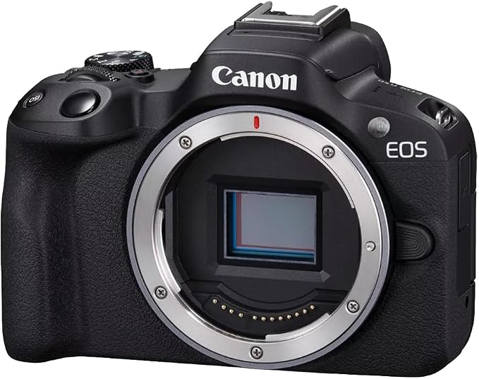 Canon EOS R50 Mirrorless Camera Body (Black) 5811C002 Bundle with Sandisk 128GB Memory Card, Deco Essentials Camera Bag and Photography Guidebook - Image 2