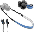 Blue Minimalist Denim lifestyle Camera Shoulder Neck Strap with Quick Release for Most Mirrorless Cameras Canon EOS R50 R10 Fuji X-T30 III XT-50 Nikon Z5 Z50 II Z fc Zf, Adjustable Comfortable Strap by JJC