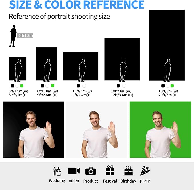 Hemmotop White Photo Backdrop Background 10x8ft | Polyester, Drapes Well, Rod Pocket for Easy Hanging, for Family Photoshoot, Wedding, Birthday, Graduation, Baby Shower - Image 9