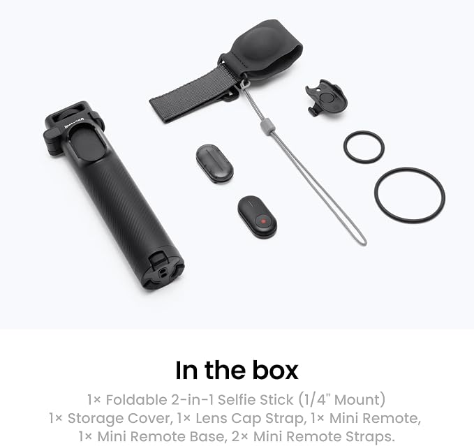 Insta360 Foldable 2-in-1 Selfie Stick Remote Kit with Invisible Stick, Built-in Tripod, Ideal for Vlogging, Hiking, Group Shots, Supports X5, X4 Air, X4, X3 Action Cameras - Image 8