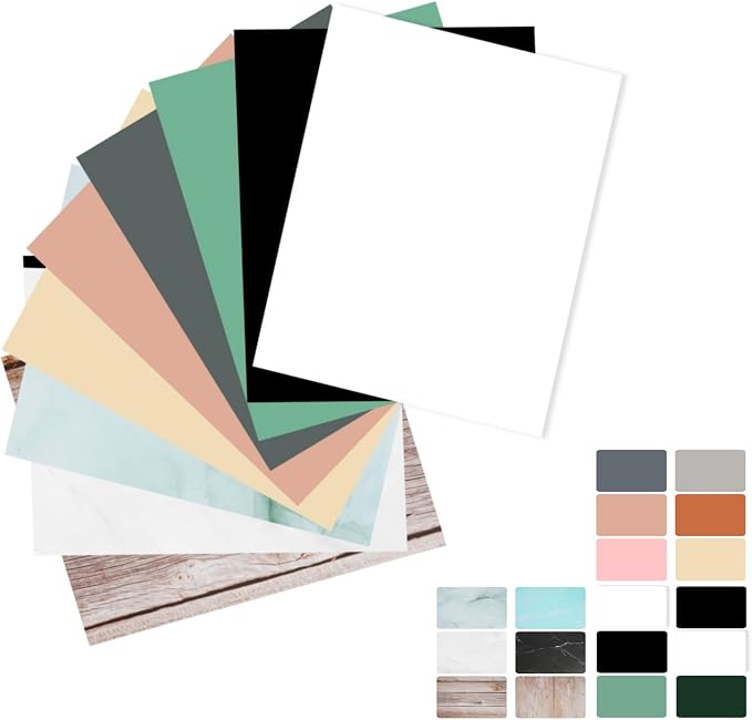 Meking 9PCS 16Patterns Product Photography Backdrops（16.5X11inch） | Photo Background Flat Lay Tabletop Photo Backdrops for Food/Makeup/Jewelry Photography by Meking