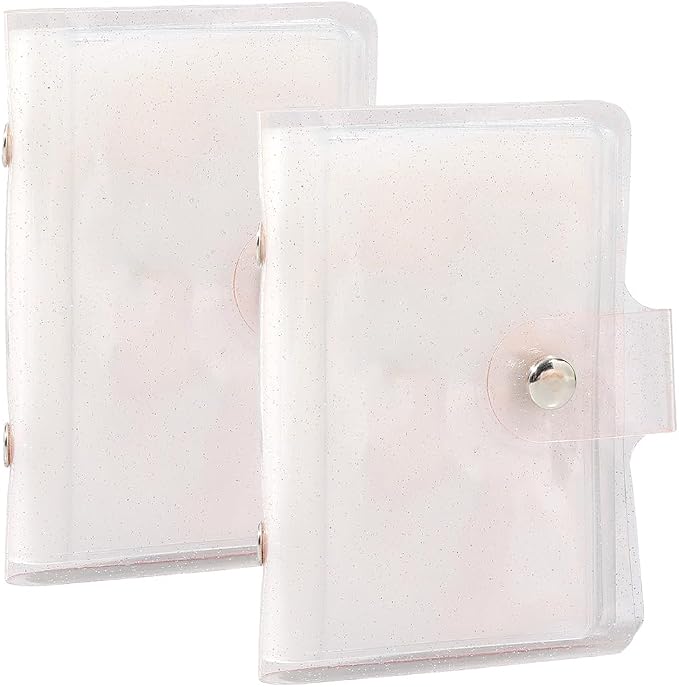 2 Pack 36 Pockets Instax Mini Picture Book Wallet Size Photo Album 4 x 3 Inch Rectangle PVC Plastic Small Polaroid Album Book Cover Holder for 3 Inch Pictures Photos Photocard Holder Storage by SOFPLATE