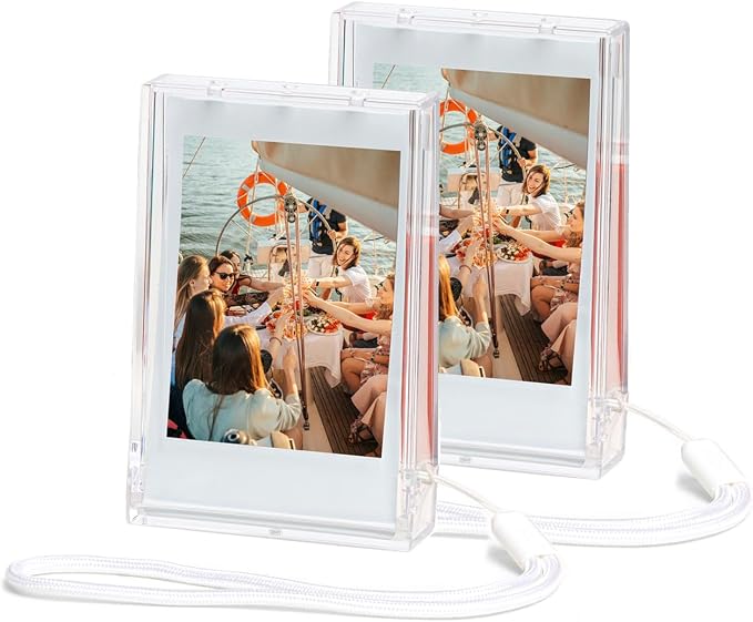 Picture Holder Storage Case for Fujifilm Instax Mini Film,3 inch Photo Pouch Instant Camera Film Accessories for Fujifilm Instax Mini EVO/40/90/12/11/9/8/7/7+/7s ect (2, Transparent) by Aisnyho