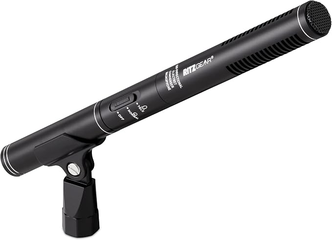 Professional Video & Broadcast Microphone | 10.8" Unidirectional Condenser Shotgun Mic for Indoor & Outdoor Film, Interview & Studio Recording for Camcorders and DSLR Camera - Black - Image 2