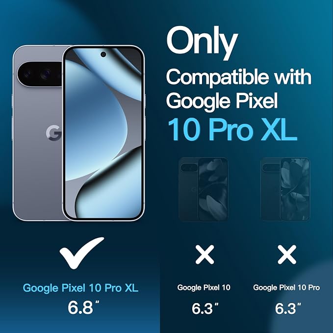 JETech Screen Protector for Google Pixel 10 Pro XL, 2+2 Pack | with Camera Lens Protector, HD Clear Tempered Glass, Anti-Scratch Protection, Easy Installation Tool - Image 2