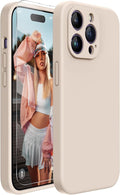 Miracase Silicone for iPhone 14 Pro Case, Sand | Soft Anti-Scratch Microfiber Lining, Premium Silicone Cover Shockproof Drop Protection Phone Case for 14 Pro by Miracase