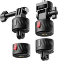 NEEWER Magnetic Action Camera Mount Kit, GP-24 | Compatible with GoPro Hero 13 12 11 Max DJI Osmo Action Insta360, ABS, Magnetic, Quick Release Mount, for POV Shots by Neewer