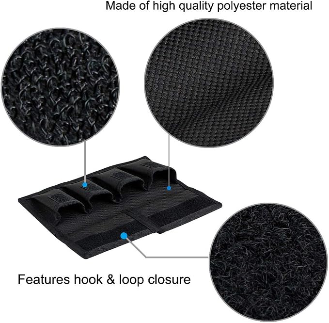 (6 Pockets) Camera Battery and SD Card Pouch Holder for 18650 x 8, AA, LP-E6N LP-E6NH LP-E17 EN-EL14 EN-EL15 NP-FW50 NP-FZ100 NP-W126S Battery,Suitable for Canon M50 Mark II 5DM4 6DM2 80D Sony A7R IV - Image 7